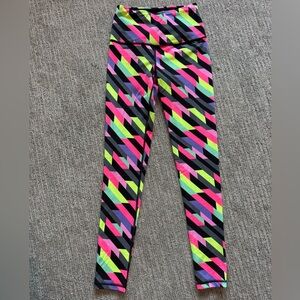 Victoria's Secret VSX Sport Knockout Neon retro Pattern Leggings size XS